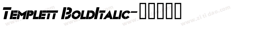 Templett BoldItalic字体转换